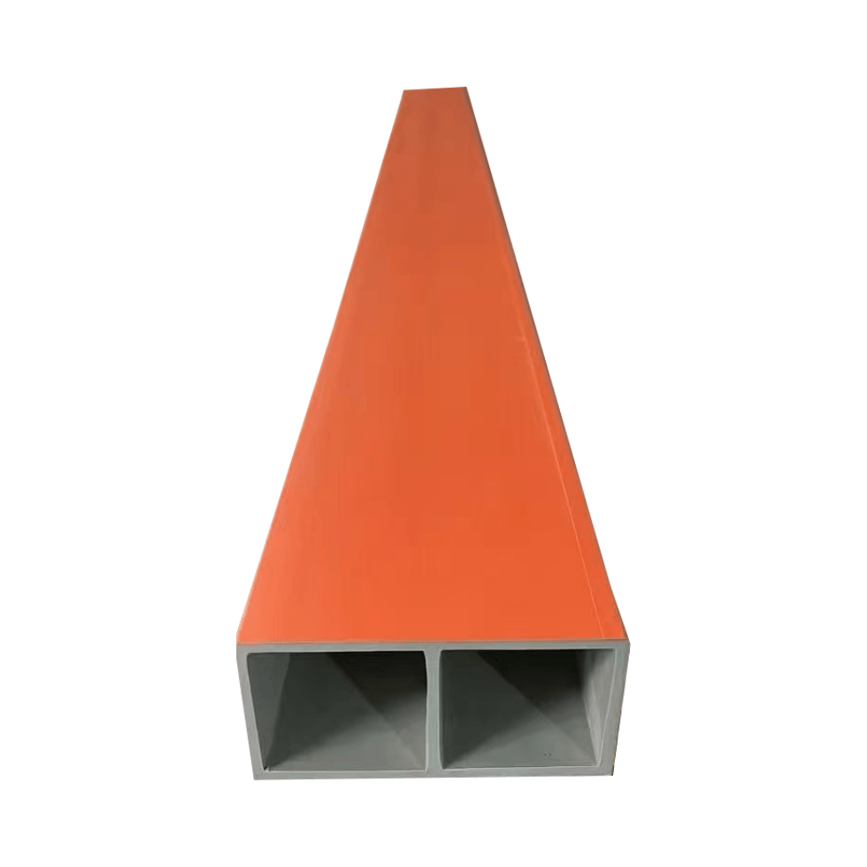 Trang Trí Trong Nhà Batten 100*50 Mm WPC Rỗng Ống Vuông Cột Gỗ Vách Ngăn Vân Gỗ Trần Gỗ Ống